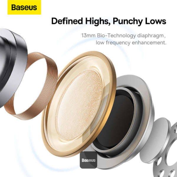 Baseus Bowie WX5 True Wireless Earphones - 4 ENC Mics with AI Noise Cancellation for Crystal Clear Calls 30-Hour Playback TWS Bluetooth 53 - White