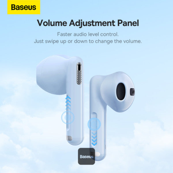 Baseus Bowie WX5 True Wireless Earphones - 4 ENC Mics with AI Noise Cancellation for Crystal Clear Calls 30-Hour Playback TWS Bluetooth 53 - Blue