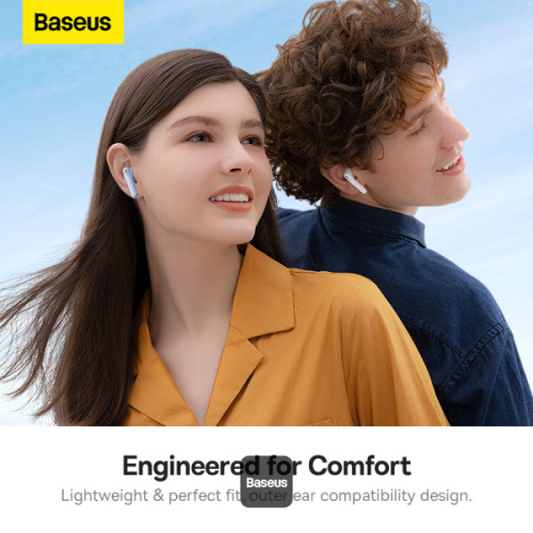 Baseus Bowie WX5 True Wireless Earphones - 4 ENC Mics with AI Noise Cancellation for Crystal Clear Calls 30-Hour Playback TWS Bluetooth 53 - Blue