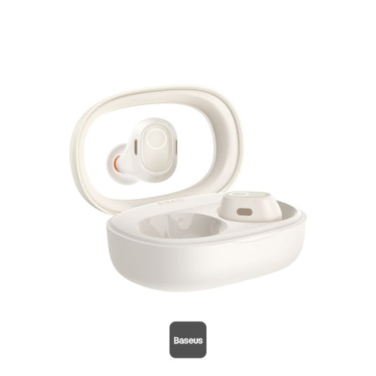 Baseus Bowie WM03 True Wireless Earphones - 38H Playtime Bluetooth 53 Ultra-Low Latency Fast Charging Case Immersive Audio - White