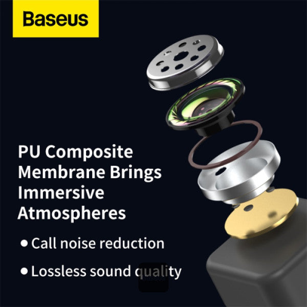 Baseus Encok WM01 True Wireless Earphones  36H Playtime Bluetooth 53 Low-Latency Fast-Charging in-Ear Earbuds - White