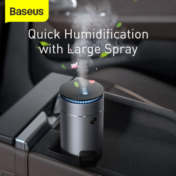 Baseus Car Diffuser & Humidifier - USB Powered Portable Aroma Air Freshener & Cool Mist Auto Air Humidifier for Home Office & Car - Grey