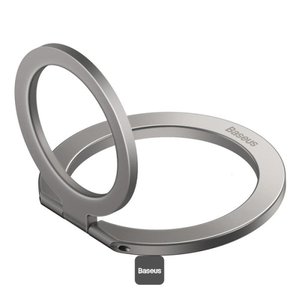 Baseus Halo Series  Foldable Metal Ring Stand | 360° Rotation Magnetic Ring Holder & Stand for All Phones - Silver
