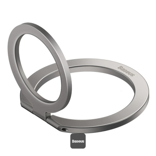 Baseus Halo Series  Foldable Metal Ring Stand | 360° Rotation Magnetic Ring Holder & Stand for All Phones - Silver