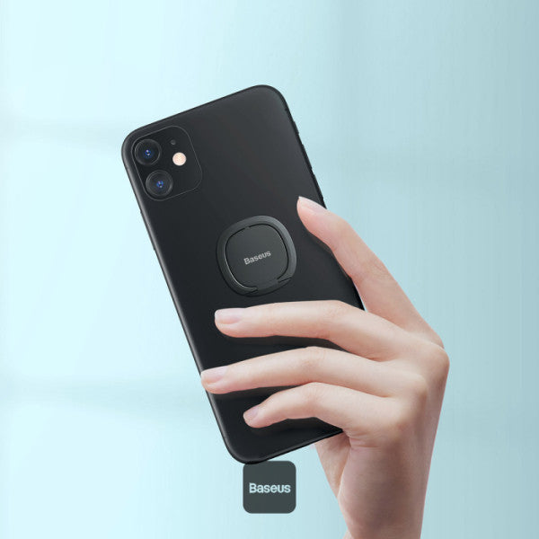 Baseus Invisible Phone Ring Holder | 360 Degree Rotating Metal Finger Grip Adjustable Phone Holder & Stand - Tarnish