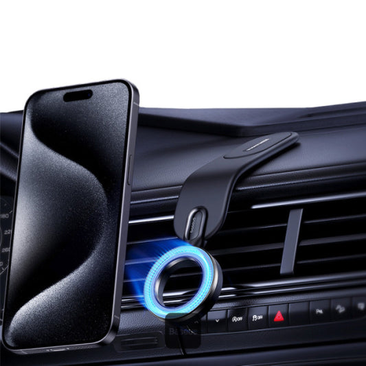 Baseus C02 Go Magnetic Car Phone Holder 360° Rotatable Bendable Car Mount - Black