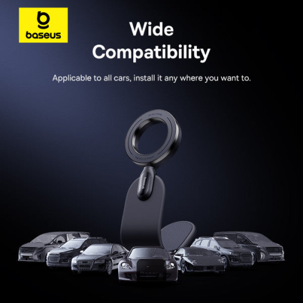 Baseus C02 Go Magnetic Car Phone Holder 360° Rotatable Bendable Car Mount - Black