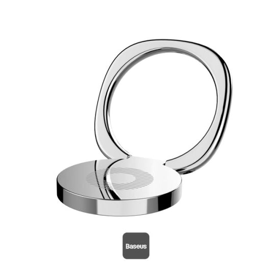 Baseus Privity Ring Holder | 360 Degree Rotating Metal Finger Grip Adjustable Phone Holder & Stand - Silver