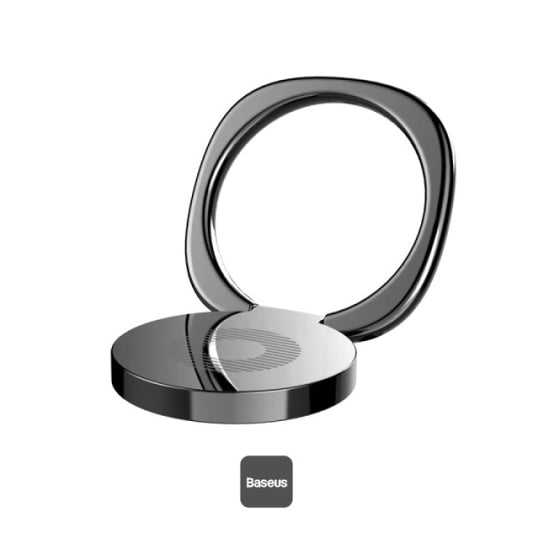 Baseus Privity Ring Holder | 360 Degree Rotating Metal Finger Grip Adjustable Phone Holder & Stand - Black