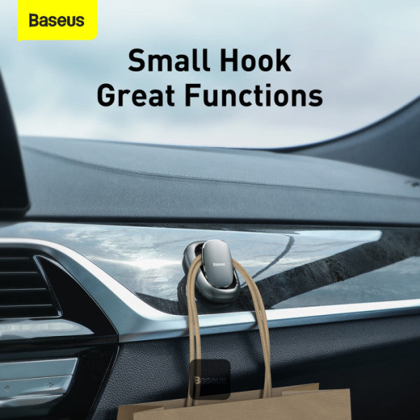 Baseus Beetle Car Hook 2Pcs For Key Chain Hanger USB Cable Organizer Headphone Cable Winder - Dark Grey