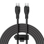 Baseus Pudding Series Fast Charging Cable With High-Speed Data Transmission Type-C to Type-C 100W 5A 12M - Black