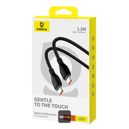Baseus Pudding Series Fast Charging Cable With High-Speed Data Transmission Type-C to Type-C 100W 5A 1.2M - Black