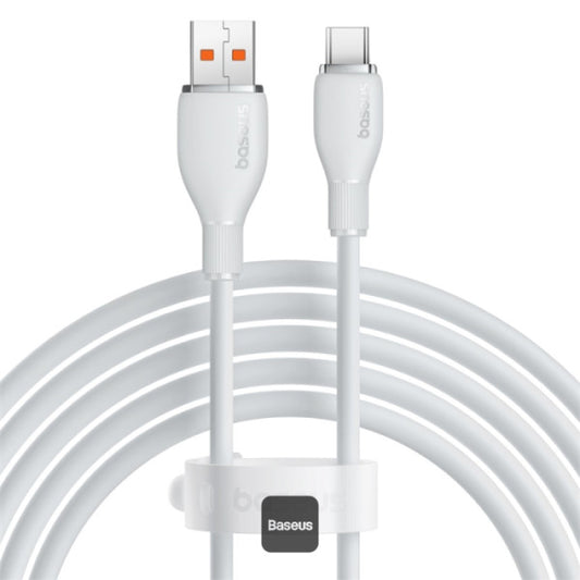 Baseus Pudding Series Fast Charging Cable With High-Speed Data Transmission USB-A to Type-C 100W 6A 12M - White