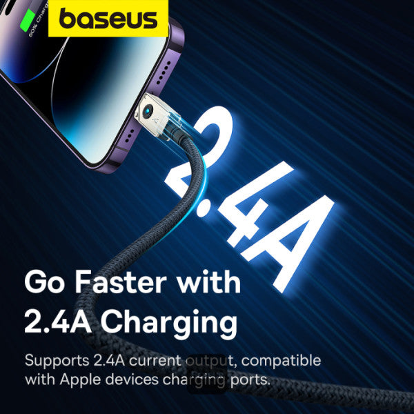 Baseus Unbreakable Series Fast Charging Data Cable USB-A to Lightning 24A 1M - White