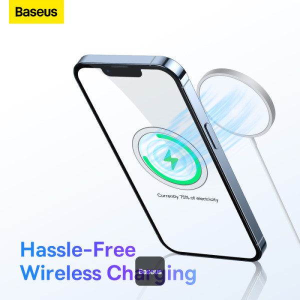 Baseus Halo Series Magnetic Metal Ring Sticker | Ultra-Thin Phone Holder Plate 2 Pcs - Black