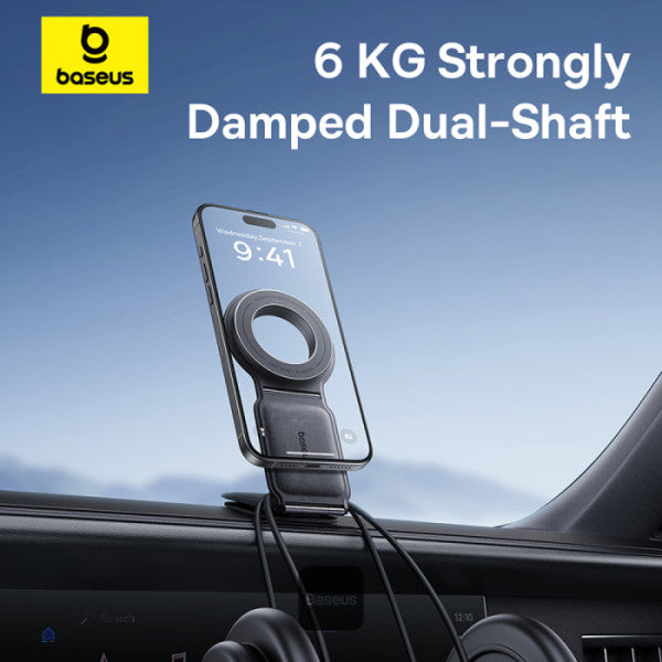 Baseus C02 Prime Trip Series Magnetic Car Phone Holder 360° Rotatable Foldable Car Mount - Black