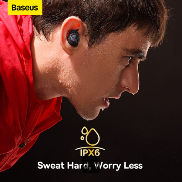 Baseus Bowie MA10 True Wireless Earphones with Active Noise Cancellation 140H Battery Life IPX6 Waterproof  4 ENC Mics BT 53 ANC Earbuds - Black