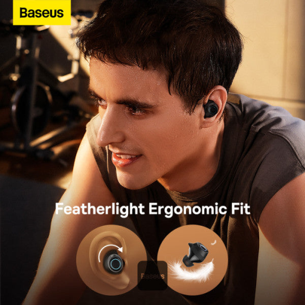 Baseus Bowie MA10 True Wireless Earphones with Active Noise Cancellation 140H Battery Life IPX6 Waterproof  4 ENC Mics BT 53 ANC Earbuds - Black