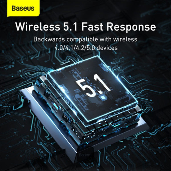 Baseus BA04 Mini Bluetooth Adapter for PC USB 50 Wireless Bluetooth Dongle Receiver - Black