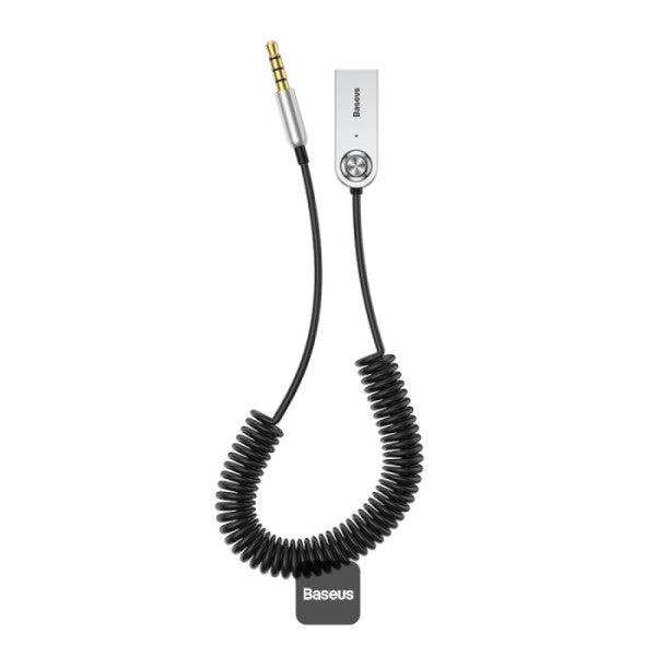 Baseus BA01 USB Wireless Bluetooth Aux Adapter USB 20 to 35mm Jack Audio Receiver With Built-in Microphone - Black