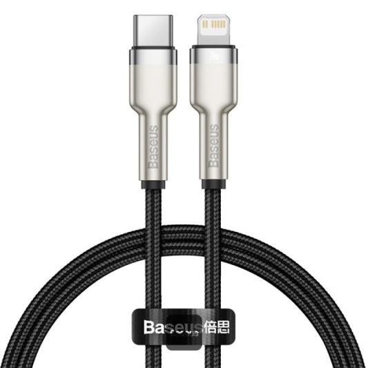 Baseus Cafule Series Type-C to Lightning Cable - 20W PD Fast Charge & 480Mbps High-Speed Data Transfer Nylon Braided 25CM - Black