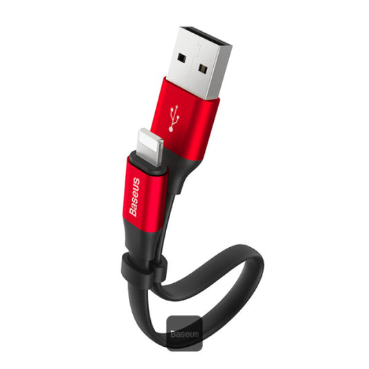 Baseus Nimble USB-A to Lightning Flat Cable -Ultra-Portable Charging Cable 23CM - Black+Red