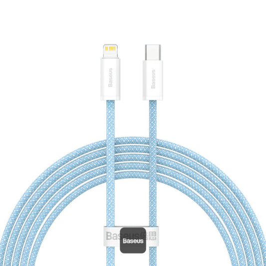 Baseus Dynamic Series Type-C to Lightning Cable - 20W PD Fast Charging & 480Mbps Data Transfer Nylon Braided 2M - Blue