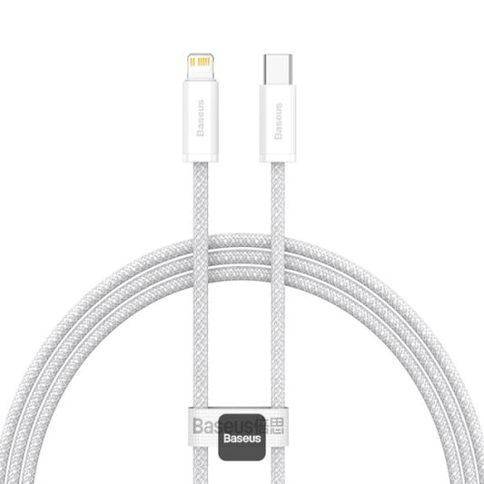 Baseus Dynamic Series Type-C to Lightning Cable - 20W PD Fast Charging & 480Mbps Data Transfer Nylon Braided 1M - White