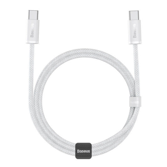 Baseus Dynamic Series Type-C to Type-C Cable - 100W PD Fast Charging & 480Mbps Data Transfer Nylon Braided 1M - White