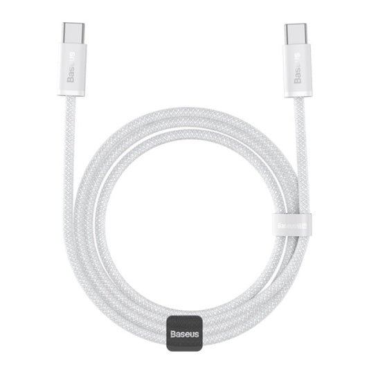 Baseus Dynamic Series Type-C to Type-C Cable - 100W PD Fast Charging & 480Mbps Data Transfer Nylon Braided 2M - White