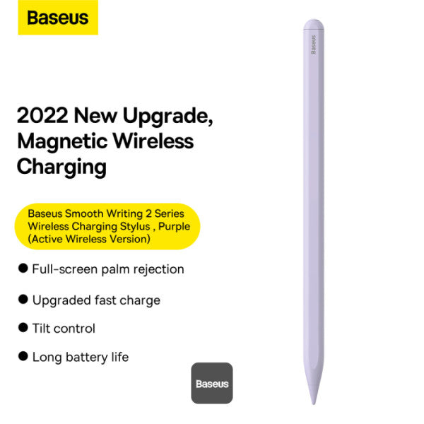 Baseus Smooth Writing 2 Series Wireless CharginCharging Stylus Pencil for Apple iPad (Active Wireless Version) - Purple