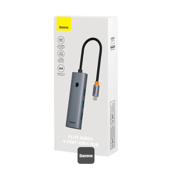Baseus UltraJoy Series 4-in-1 USB-C Hub To USB 30 Extention  - Grey