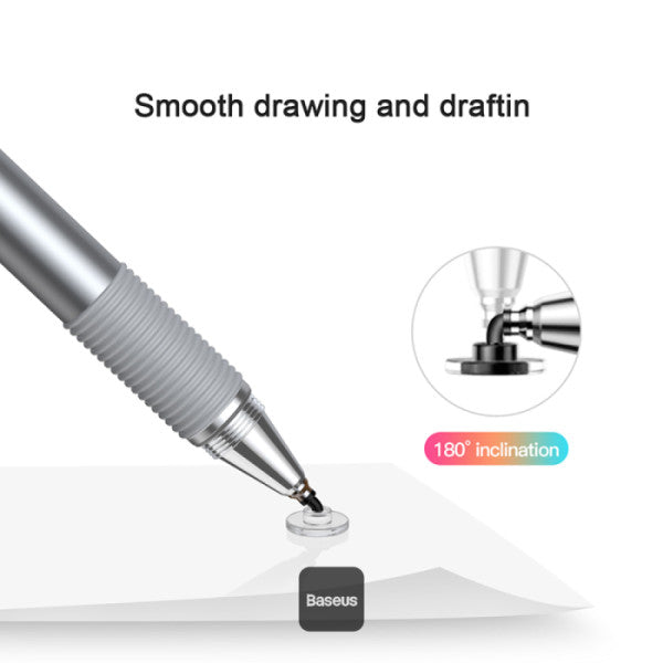 Baseus Golden Cudgel Double-Sided Capacitive Stylus with Precision Disc & Gel Pen For Phone Tablet and Computer - Black