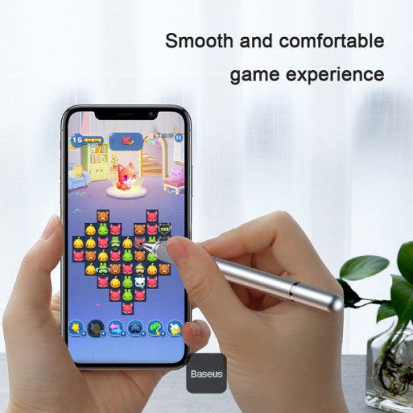 Baseus Golden Cudgel Double-Sided Capacitive Stylus with Precision Disc & Gel Pen For Phone Tablet and Computer - Black