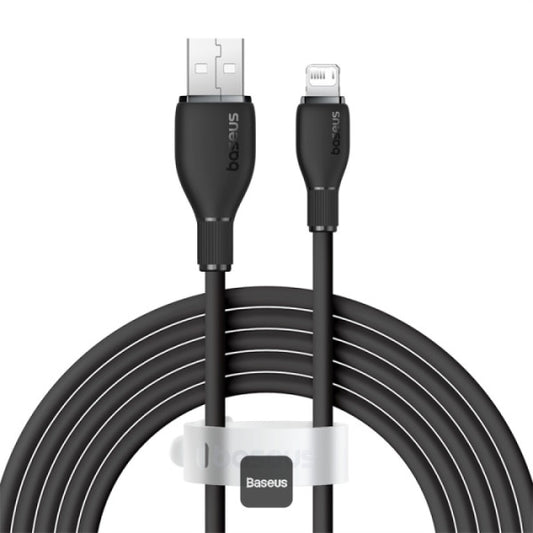 Baseus Pudding Series Fast Charging Cable With High-Speed Data Transmission USB-A to Lightning 12W 24A 12M - Black