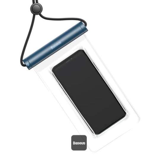 Baseus AquaGlide Waterproof Phone Pouch With Cylindrical Slide Lock IPX8 Certified for Phones Up to 72 - Blue