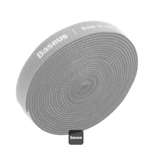 Baseus 3M Velcro Adhesive Tape - Extra Strong Double-Sided Hook & Loop Fastener Reusable Cable Management Straps for Home Office Indoor Outdoor Use - Grey