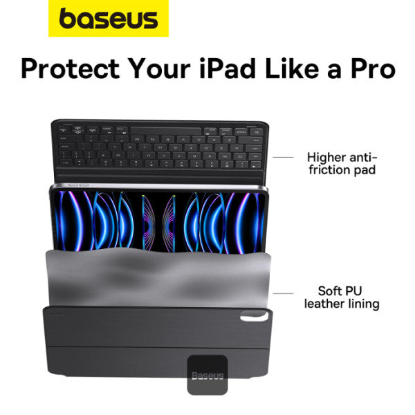 Baseus Brilliance Series Magnetic Keyboard Case for iPad Air 4 5 109″ iPad Pro 11″ (2018-2022) - BT 53 Detachable 150H Battery Life - Black