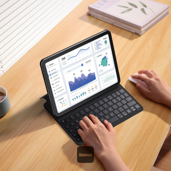 Baseus Brilliance Series Magnetic Keyboard Case for iPad Pro 129″ (2019-2022) - BT 53 Detachable Ultra-Thin 150H Battery Life - Black