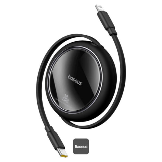 Baseus 20W Free2Pull Both-Way Retractable Type-C to Lightning Fast Charging Data Cable 1M - Black