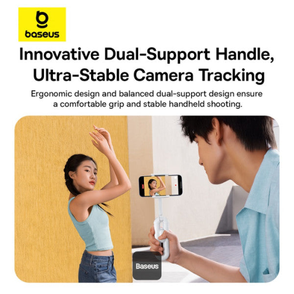 Baseus TechShot Dual-Support Magnetic & Clamping Selfie Stick Tripod with Bluetooth Remote  - White