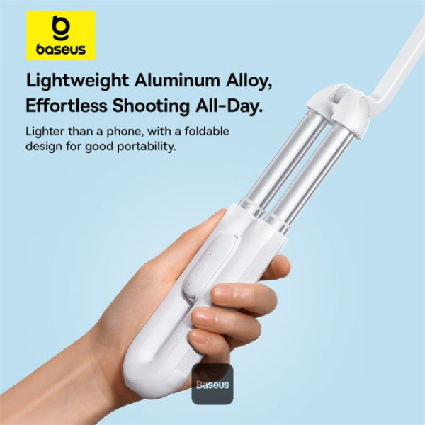 Baseus TechShot Dual-Support Magnetic & Clamping Selfie Stick Tripod with Bluetooth Remote  - White