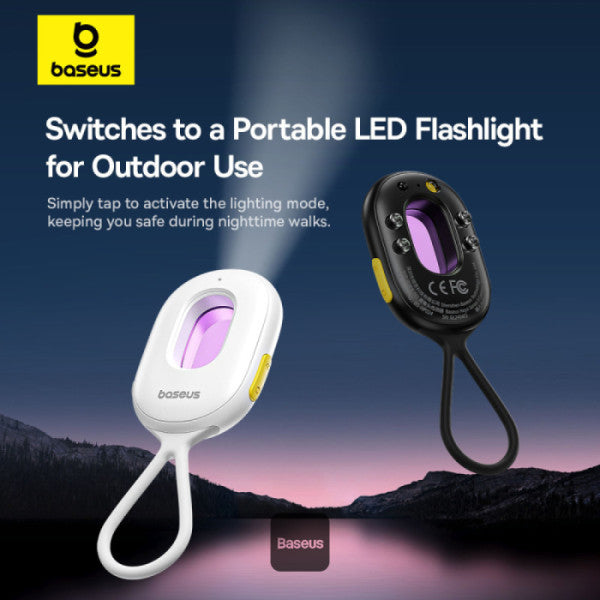 Baseus Heyo Series II Infrared Camera Detector - Mini Travel Hotel Hidden Camera Finder Anti-Theft Dual Detection Modes Portable LED Flashlight - Black