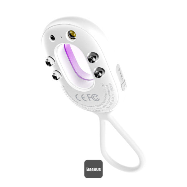 Baseus Heyo Series II Infrared Camera Detector - Mini Travel Hotel Hidden Camera Finder Anti-Theft Dual Detection Modes Portable LED Flashlight - White
