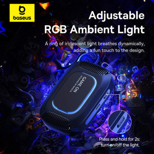 Baseus MagPro II Series Ultra-Thin Magnetic Phone Cooler with RGB Lighting | Ideal for Intense Gaming & Extended Use - Black