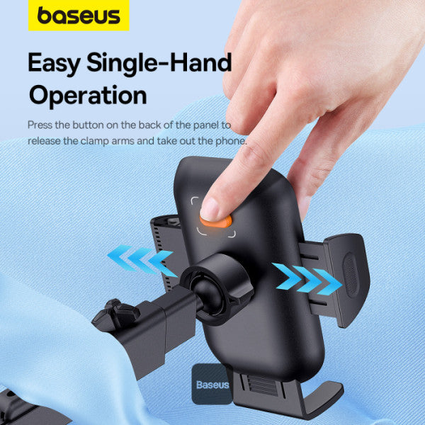 Baseus UltraControl Go Series Clamp-Type Phone Holder (Suction Cup Version) UltraStable Dashboard Windshield Mount - Black