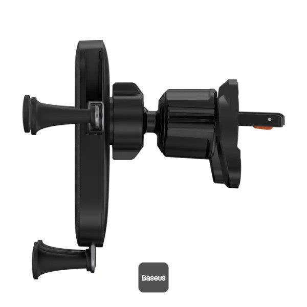 Baseus Car Phone Holder for Z Fold 3 4 5 Universal Gravity Mount for iPhone 15 Pro Max Samsung S24 Air Vent Aluminum Alloy with Leather Finish