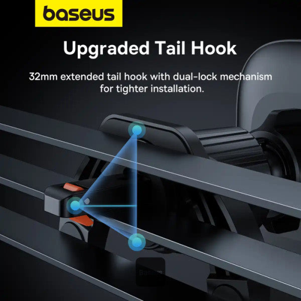 Baseus Car Phone Holder for Z Fold 3 4 5 Universal Gravity Mount for iPhone 15 Pro Max Samsung S24 Air Vent Aluminum Alloy with Leather Finish