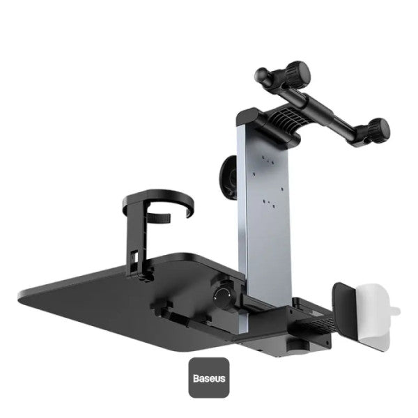 Baseus MagPro Series Versatile Car Mount for Backseat Headrest - Foldable Laptop Desk 360° Rotatable Phone Holder Adjustable Easy Install - Black