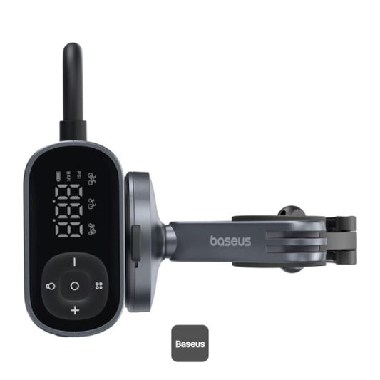 Baseus PrimeTrip 150PSI Portable Bike Pump | Air Inflator with LED Display & Fast 90s Inflation | Rechargeable Tire Pump for Bikes E-Bikes - Black